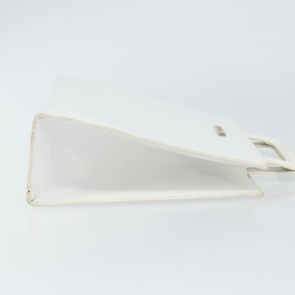 GUCCI Hand Bag Leather White Gold 001 2122 1773 Auth 146899 - Picture 3 of 16